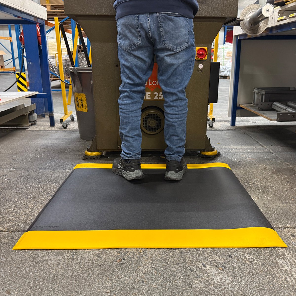 Anti vermoeidheidsmat WS-1 voor kortdurend staand werk - Grijs - 1830 cm x 122 cm x 9,5 mm- - Veerkrachtig schuim - 9,5 mm - Voor binnen