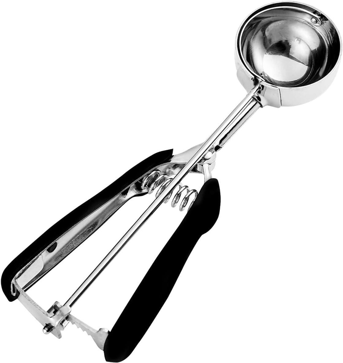 Koekjesschep - Baklepel - Muffins Bakken - Ergonomisch Triggersysteem - 4 Eetlepels - Zwart