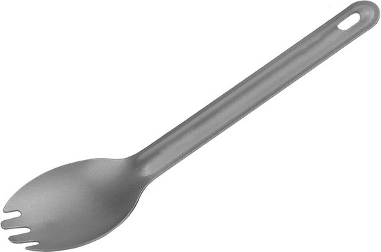 Titanium Spork Lepel - Metalen Bestekset Lichtgewicht - Kamperen Backpacken Reizen - Duurzaam Slijtvast Materiaal - 13 Gram - Gepolijst — afbeelding 4
