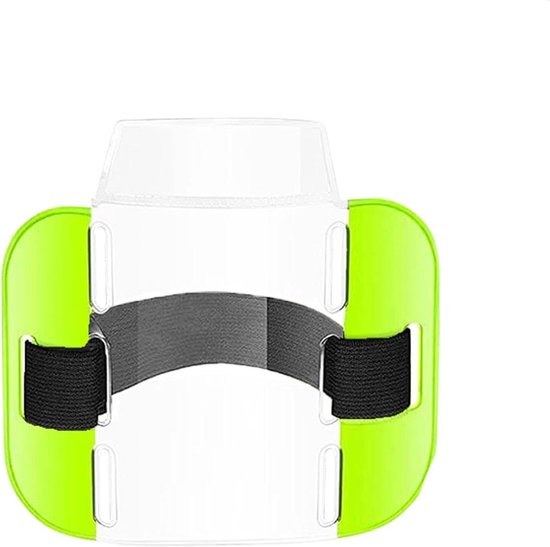 Armbadgehouder - Skipashouder Badgehouder - Ski Ticket Bescherming - Verstelbare Elastische Band - 10x6cm - Groen