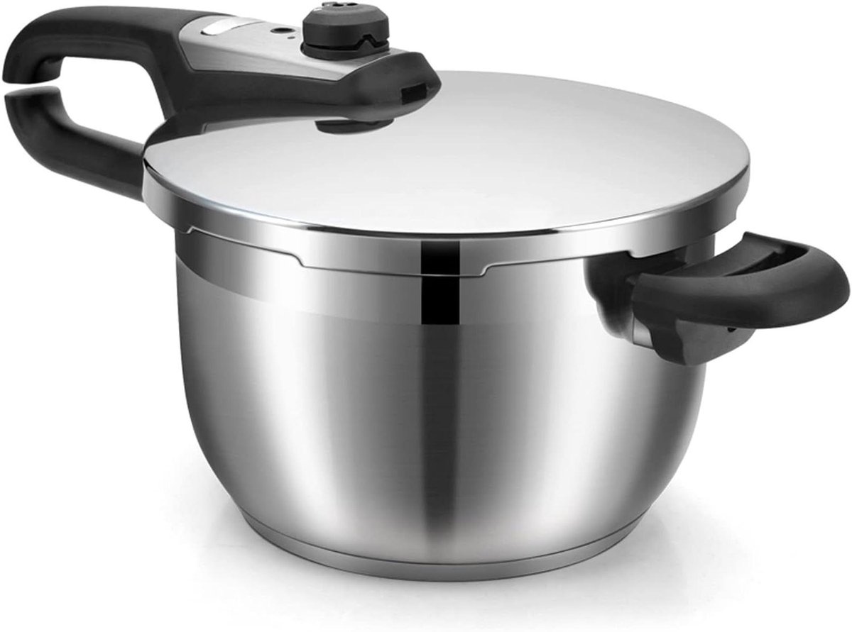 Drukmaker - Snelkookpan - Maaltijden Bereiden - Roestvrij Staal - 7 Liter - Zilver
