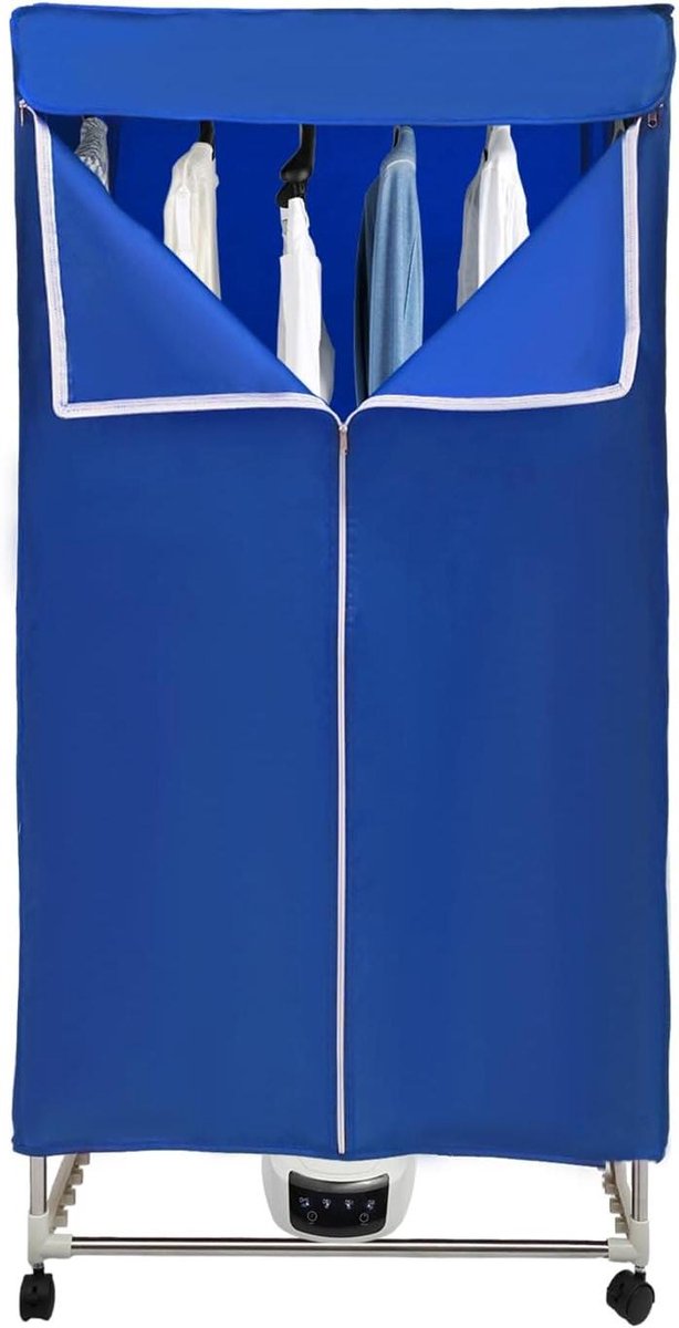 Draagbare Wasdroger Mini Droger Kleding Drogen Stil en Krachtig 70 x 50 x 150 cm Blauw