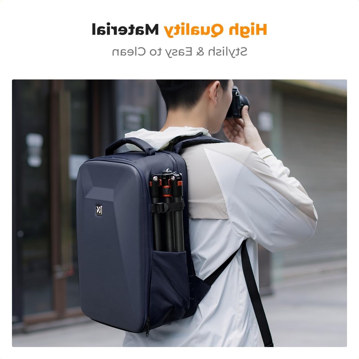 Camera Backpack voor DSLR en Laptop tot 15.6 Inch, Waterdichte Fototas, Geschikt voor Canon, Nikon, Sony en DJI Mavic Drone – foto 7
