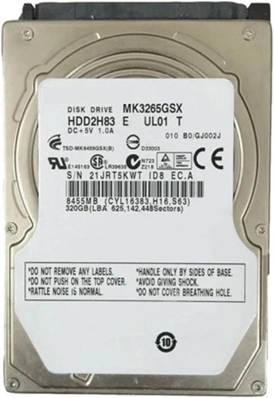 Interne Harde Schijf - HDD Laptop Schijf - Opslag Uitbreiden - 2.5 Inch Formaat - 320 GB - Zilver van Interne Harde Schijf — afbeelding 4