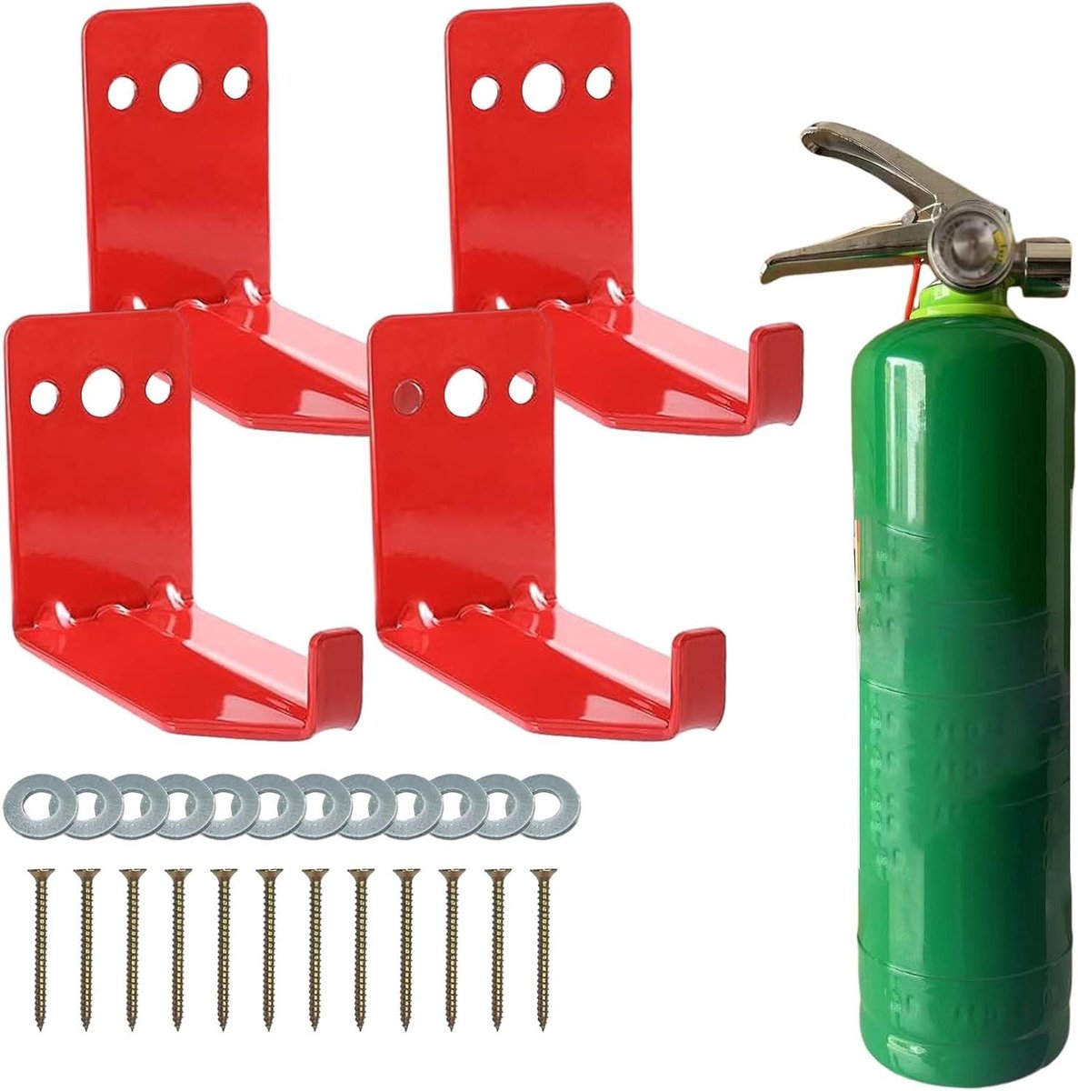 Brandblusser Houder - Wandbeugel Blusser - Veiligheid Thuis - Roestbestendige Coating - 5-40 lbs - Rood