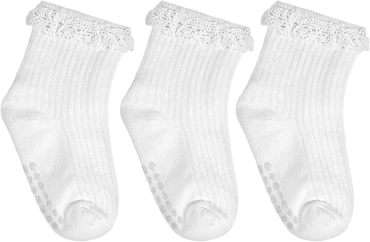 Comfortabele en Schattige Katoenen Antislip Sokken voor Baby's en Kinderen met Rimpelontwerp, Ademend en Perfect voor Dagelijks Gebruik