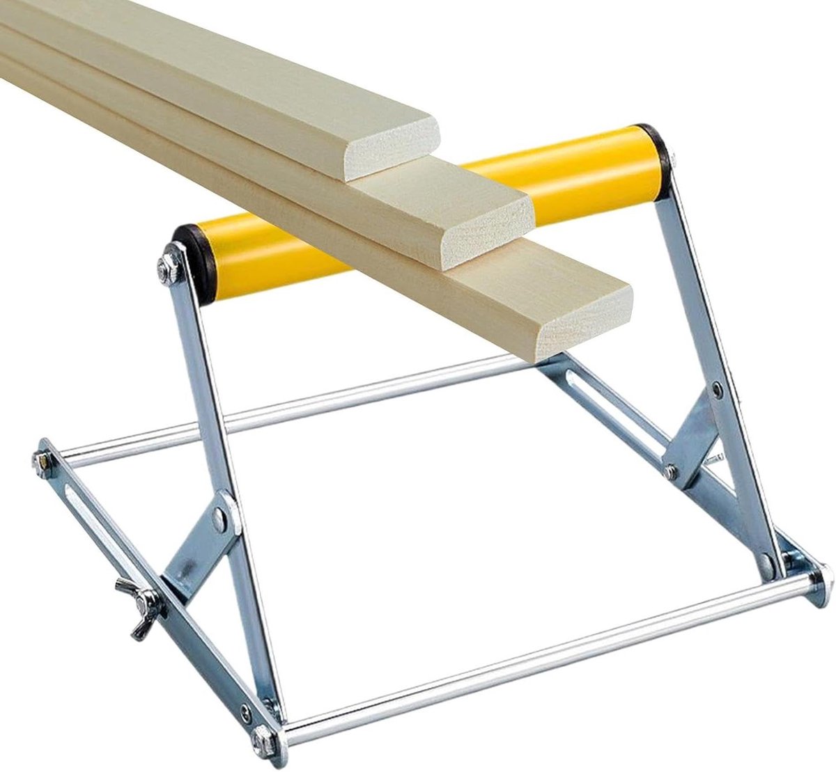 Snijmachine Ondersteuning - Vouwtafel Standaard - Nauwkeurig Zagen - Verstelbare Hoogte - 55-135 mm - Geel