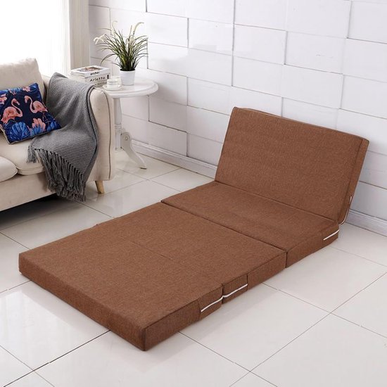 Opvouwbare Matras - Vloermatras Gastenmatras - Comfortabel Slapen - Afneembare Wasbare Hoes - 200 x 70 x 5 cm - Grijs — afbeelding 3