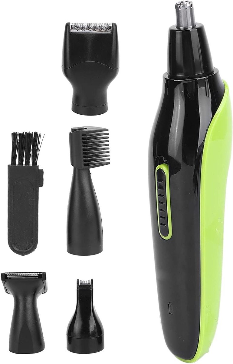 Neus en Oor Trimmer - Gezichtsverzorger Baardtrimmer - Persoonlijke Verzorging - 5-in-1 Multifunctioneel - Compact Ontwerp - Zwart
