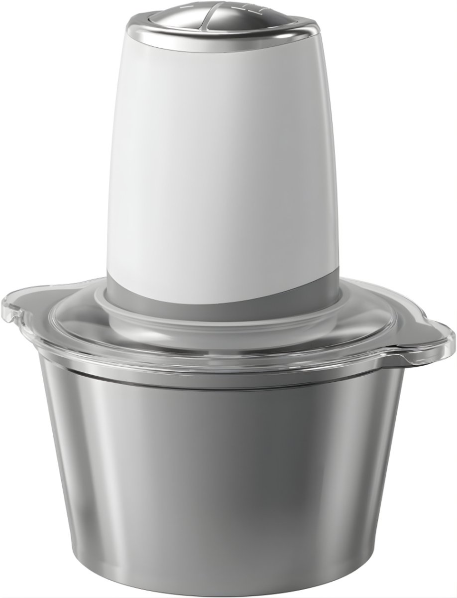 AHD® Hakmolen - Hakmolen Electrisch - Hakmolens - Wit/Zilver - 20cm x 20cm x 25cm