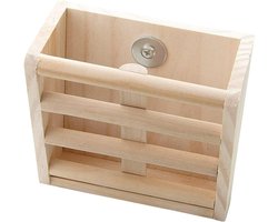 Houten Voederrek voor Hooi, Wandmontage voor Kleine Huisdieren zoals Konijnen, Chinchilla's en Cavia's