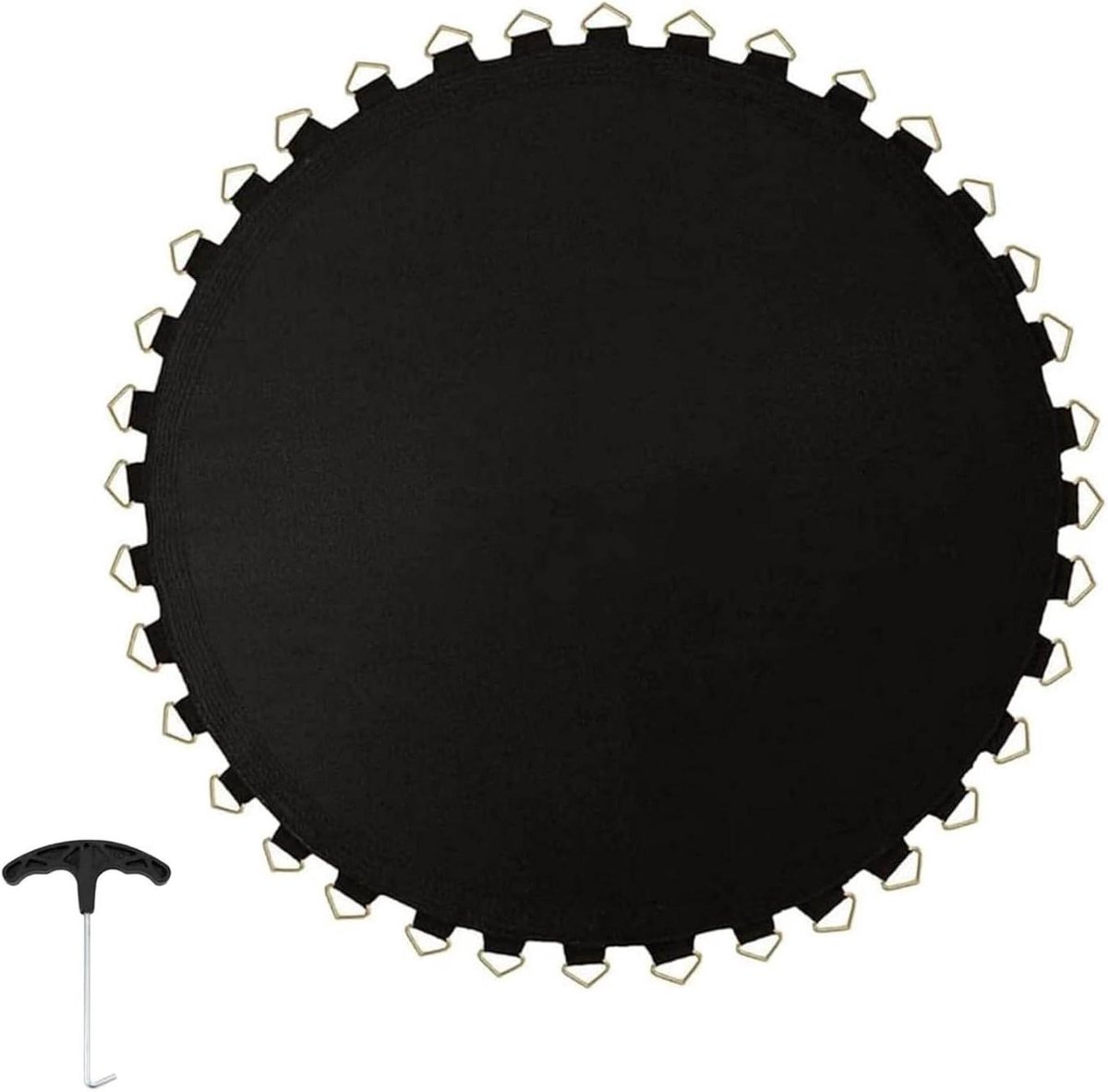 Trampoline Springmat - Vervangmat Springvlak - Buiten Spelen - Zeer Elastisch PP - Tot 488cm Diameter - Zwart