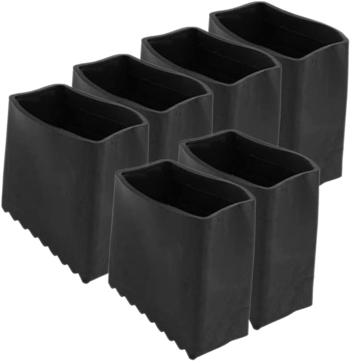 Laddervoet Beschermers - Ladder Accessoires - Vloer Beschermen - Antislip Rubber - 6 Stuks - Zwart