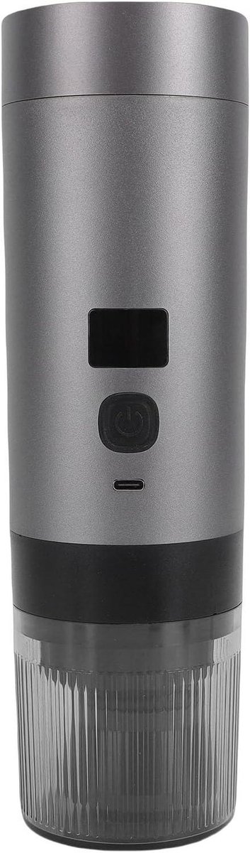 Draagbaar Koffiezetapparaat - Compacte Reismachine - Koffie Maken - Oplaadbare Batterij - 275 cm Hoog - Zwart