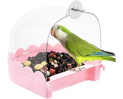 Vogelbad voor kooi - Badhuisje voor vogels - Vogel verzorgen - Verstelbaar comfort - 13 x 135 x 145 cm