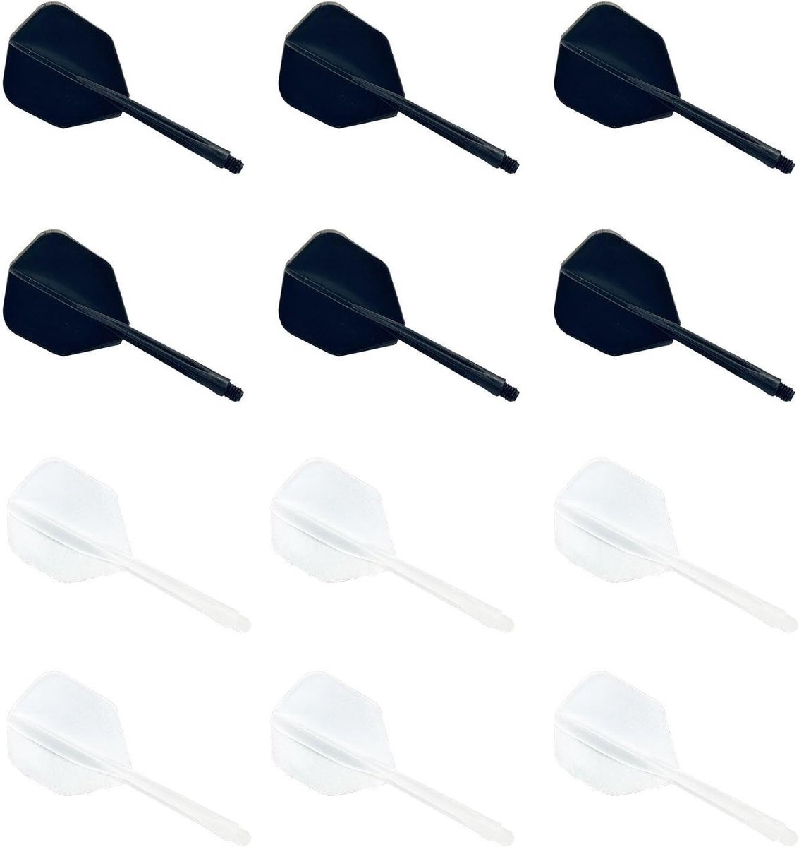Set van 12 Dart Tails met Geïntegreerde Vleugels, Lichtgewicht Dartstaarten, Transparante Dartaccessoires voor Verbeterde Spelprestaties