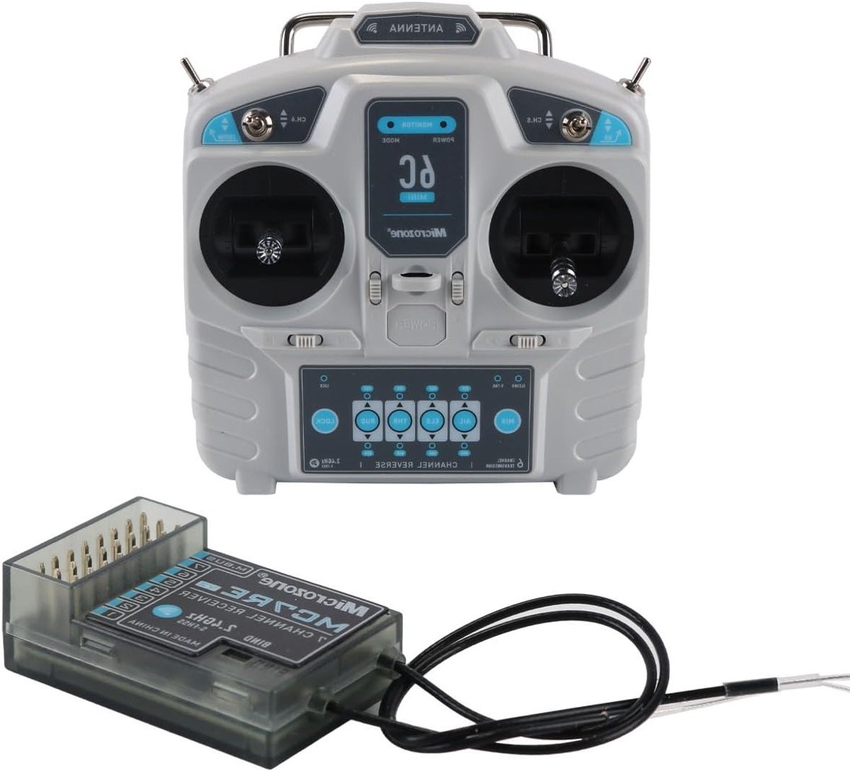 RC Transmitter en Ontvanger Kit 2.4GHz 6CH voor FPV RC Racing Quadcopter, Auto en Boot - Geschikt voor Links-Handige Besturing