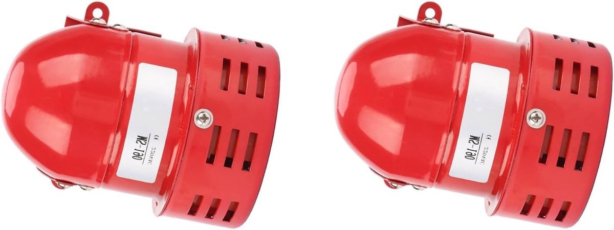 2 Stuks Motor Alarm met 120dB Geluid voor Bouwplaatsen en Wegen - Temperatuurbestendig en Verstelbare Tuyere voor Veiligheid en Bescherming