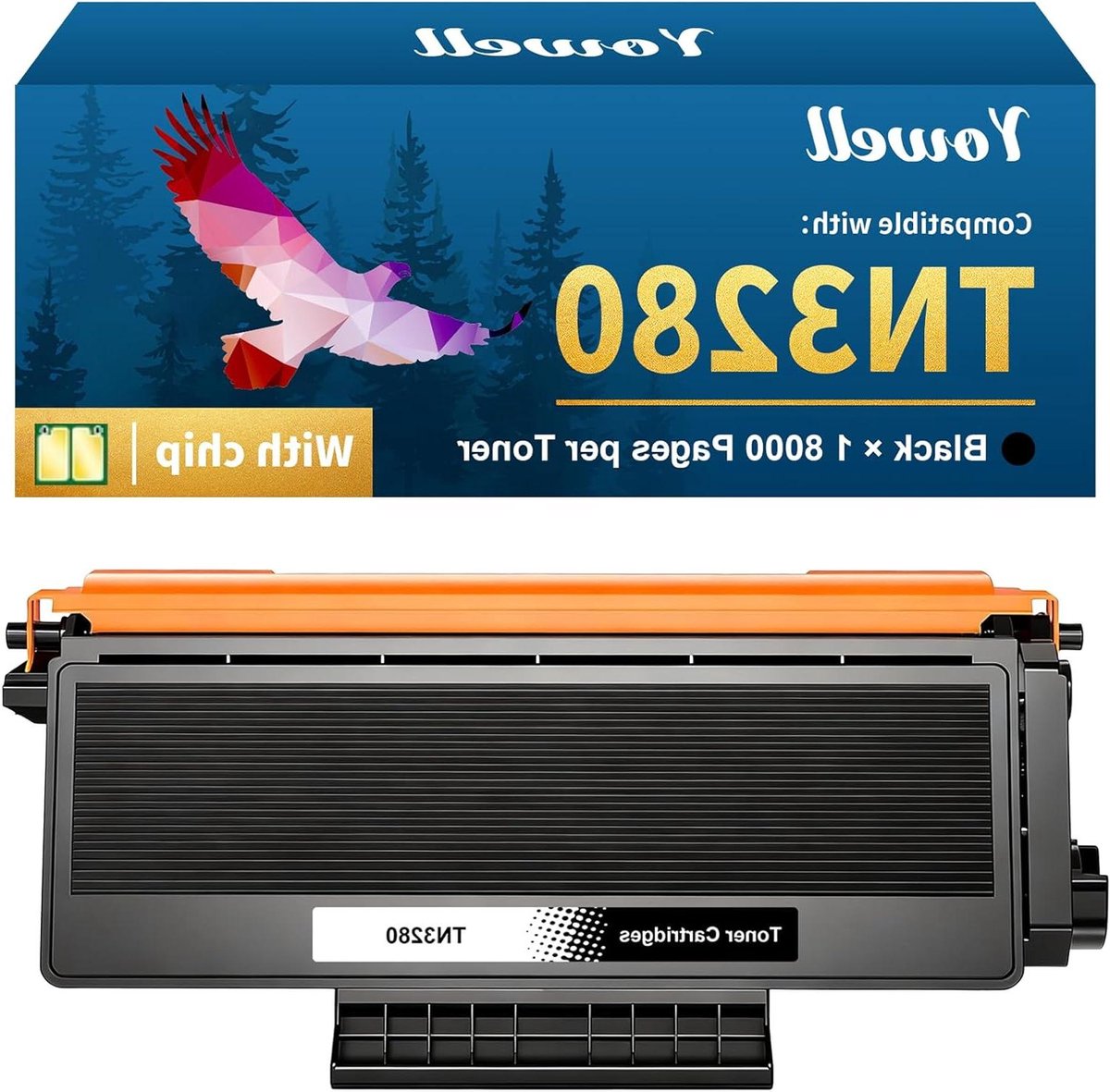 Toner Zwart - Cartridge Inktpatroon - Documenten Printen - Hoge Capaciteit - 8000 Pagina's - Zwart