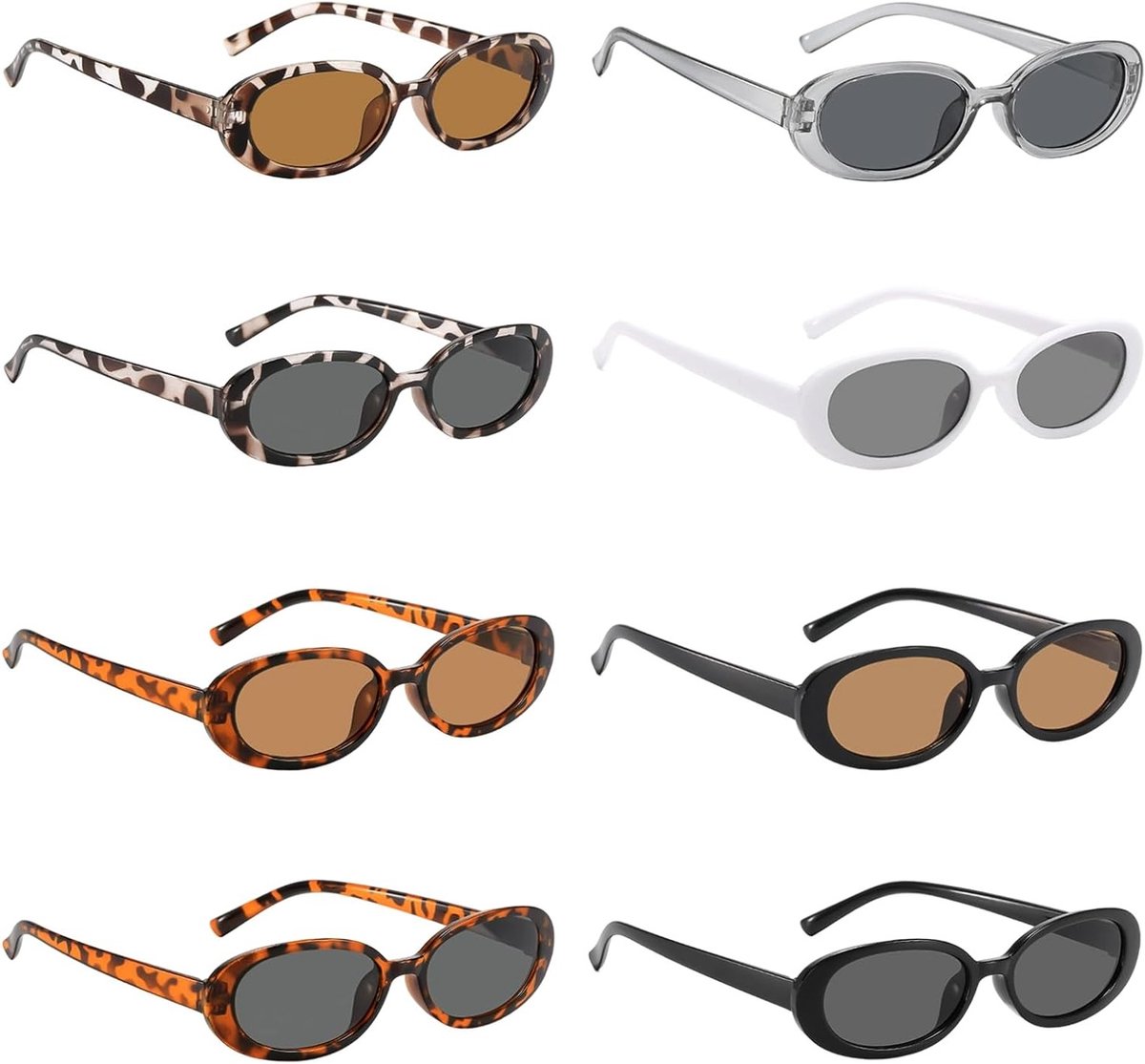 Retro Ovale Zonnebrillen voor Dames en Heren | Cat Eye Vintage 90s Stijl | Trendy Bescherming voor Buitenactiviteiten en Autorijden