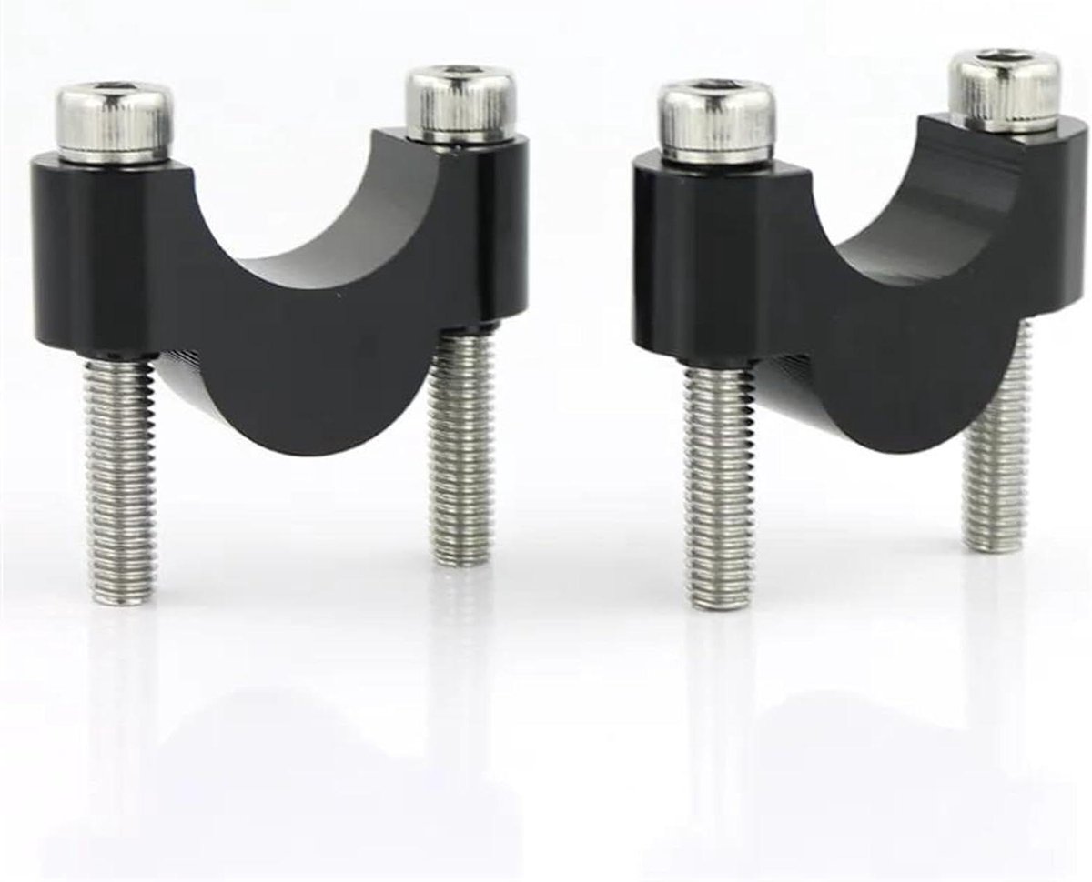 Stuurverhogers Motor - Verlengde Klemmen - Comfortabel Rijden - Verhoogde Zichtlijn - 20mm Verhoging - Zwart