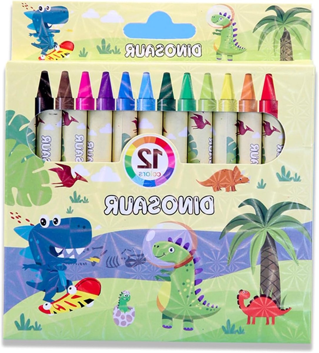 Kleurpotloden in Waterverf, 12 Dikke Kleurpotloden voor Kinderen, Creatief Tekenen en Schilderen