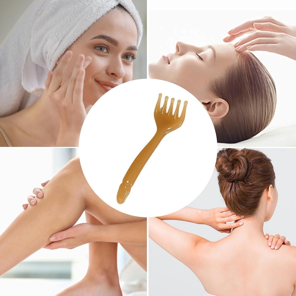 Hoofdhuid Massage Tool - Hoofd Kam Ontspanning Borstel - Hoofd Nek Masseren - Vijfvinger Ontwerp
