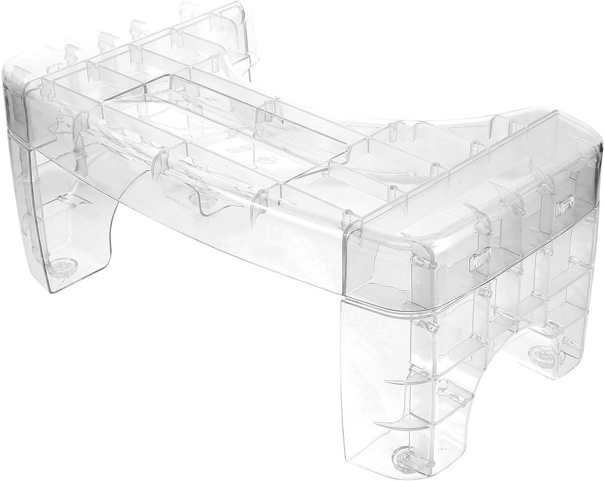 Badkamervoetenbank - Toiletkruk Hurkkruk - Verbeteren Toiletgebruik - Antislip Bodem - 40 x 22 x 17.5 cm - Transparant