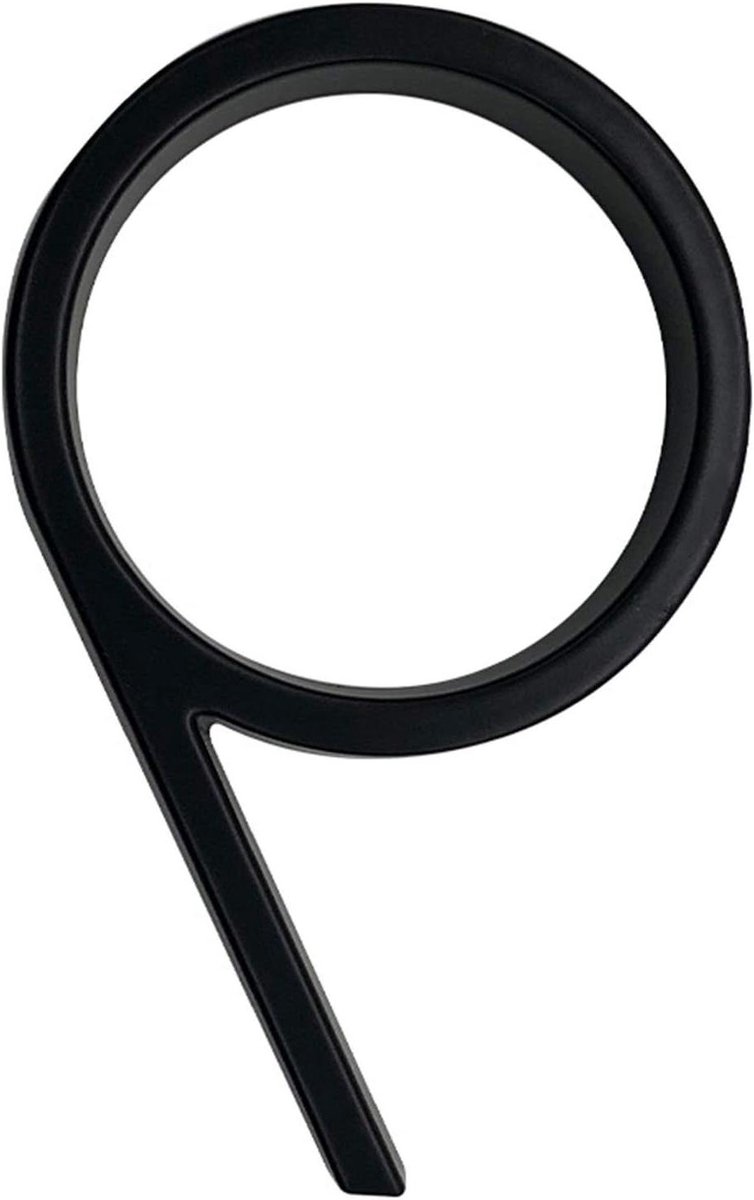 Huisnummer - Adresplaat - Huis Herkenning - Drijvend Design - 125mm - Zwart