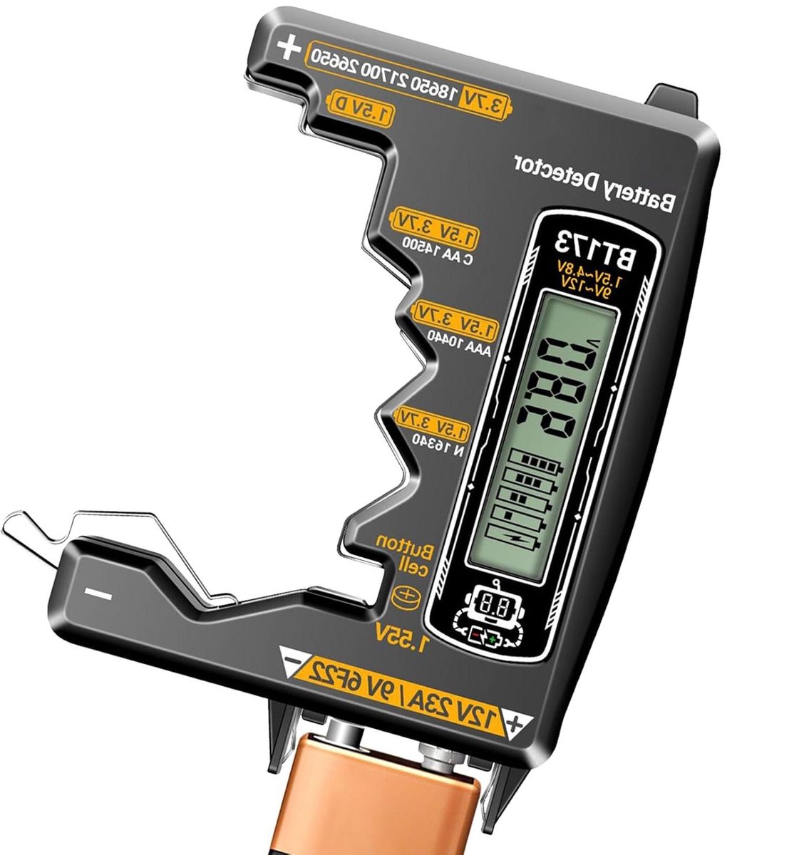 Digitale Batterijtester - Batterij Analyzer - Energie Beheer - Universele Compatibiliteit - Compact Formaat - Veelkleurig