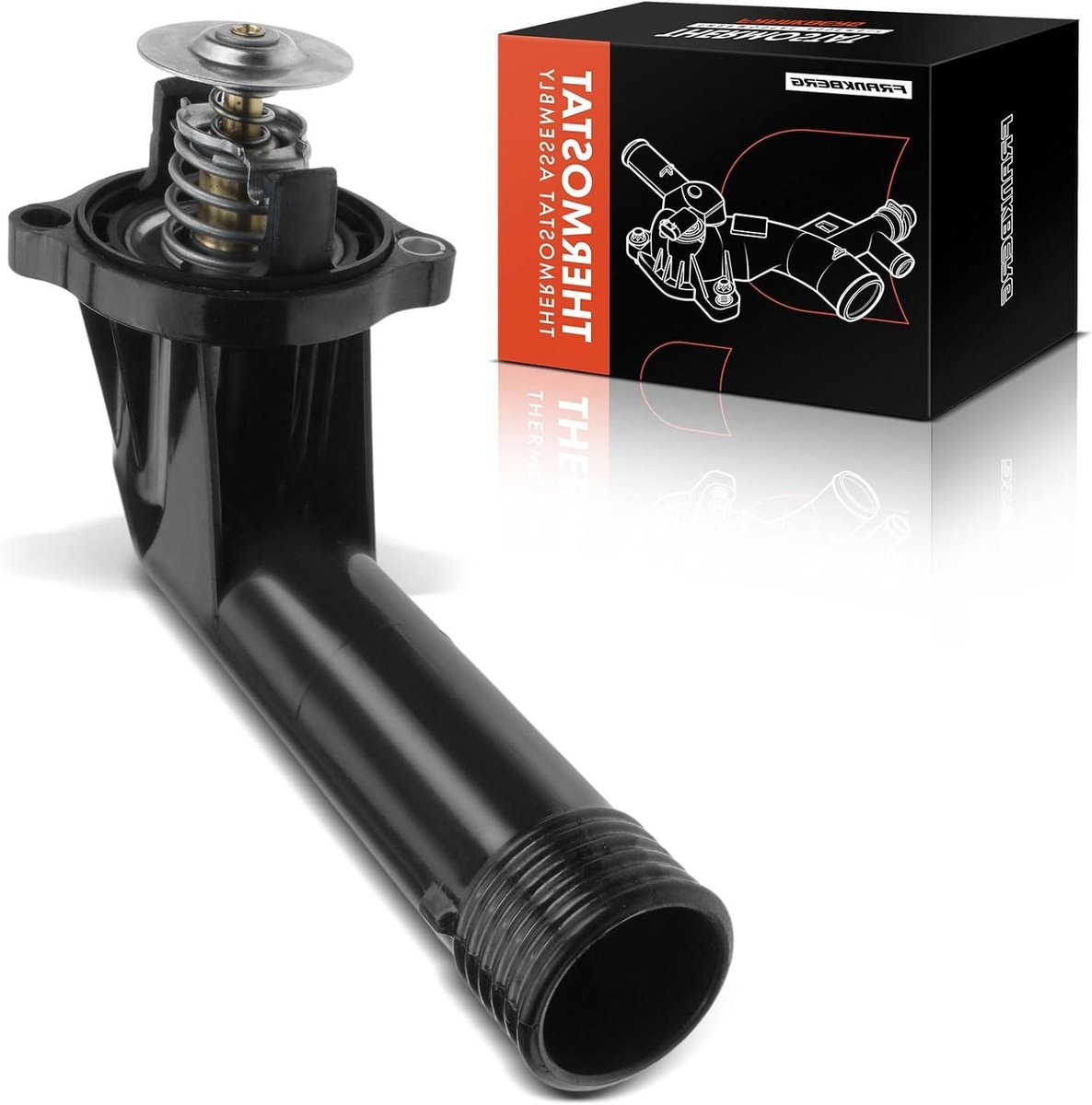 Koelvloeistof Thermostaathuis - Motoronderdeel - Motor Temperatuur Regelen - Directe Vervanging - 19.5 x 10.5 x 9 cm - Zwart