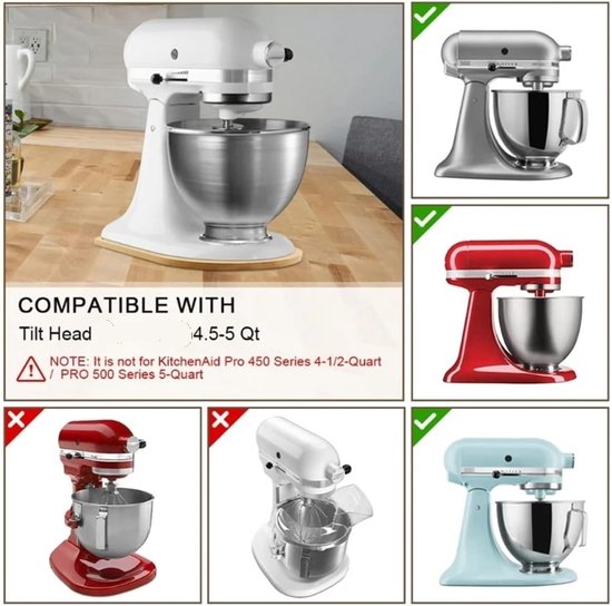 Mixer Antislip Mat - Stabiele Keukenmixer Basis - Bakken en Mixen - Voorkomt Verschuiven - 33.5x21x1cm - Natuurlijk — afbeelding 4