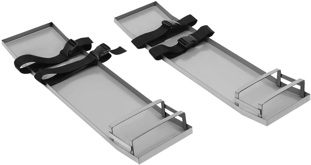 Beton Knieplanken - Glijplanken Vloeren - Beton Egaliseren - Roestvrij Staal - 75 x 20 cm - Zilver