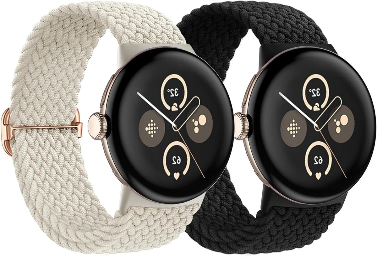 Nylon armband - Sportband - Smartwatch dragen - Elastisch en verstelbaar - 2 stuks - Meerdere kleuren