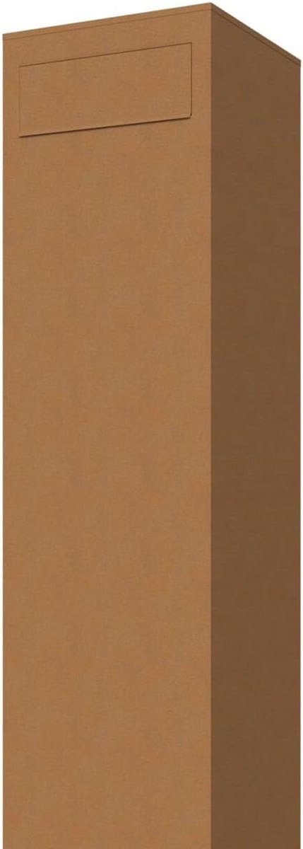 Staande brievenbus - Design brievenbus - Post ontvangen - Gepoedercoat staal - 115 cm hoog - Roestkleurig