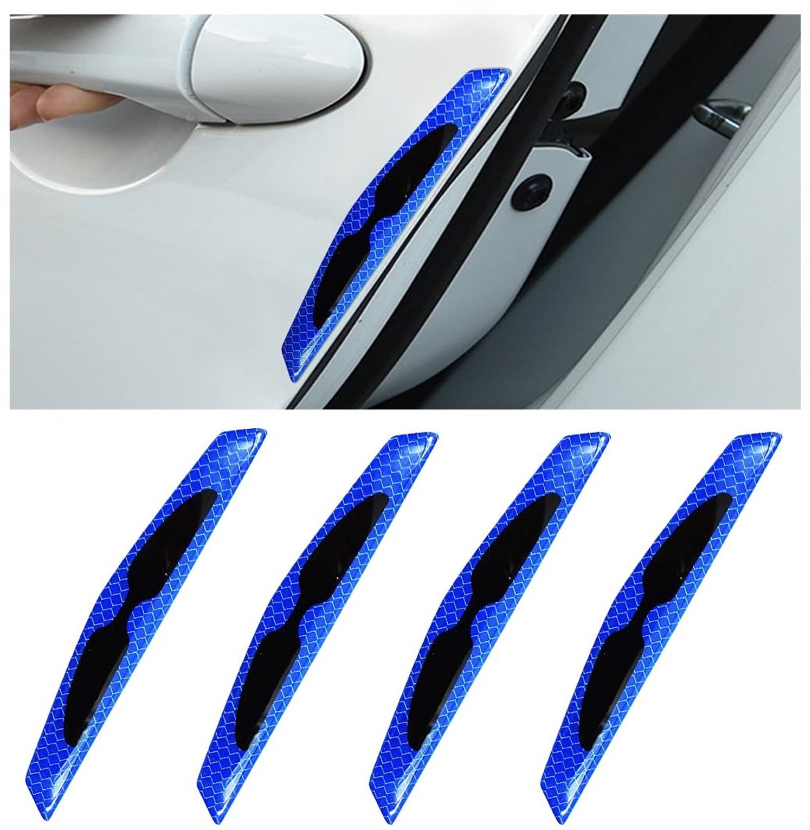 Dailygoody - Autobumperstrips - Deurrandbeschermers - Anti-kras bescherming - Blauw - Trimstickers - Universele autoproducten - Geschikt voor auto-SUV