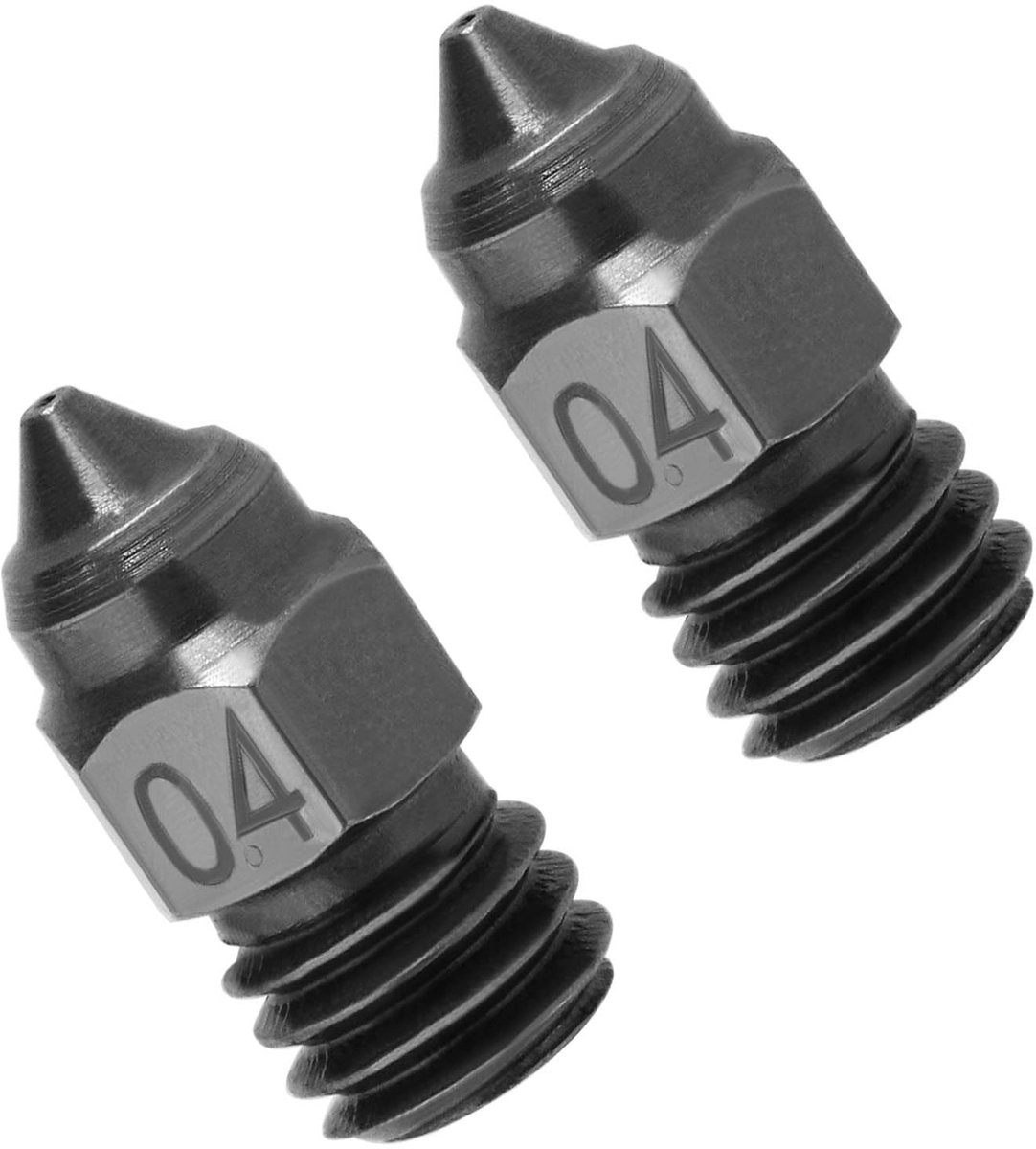 Dailygoody - 3D-printer mondstuk - 2 stuks - Premium gehard staal - 0,4 mm - Precisie - Compatibel met CR6 SE Ender3 V2 Pro Ender 5 Plus Pro CR10