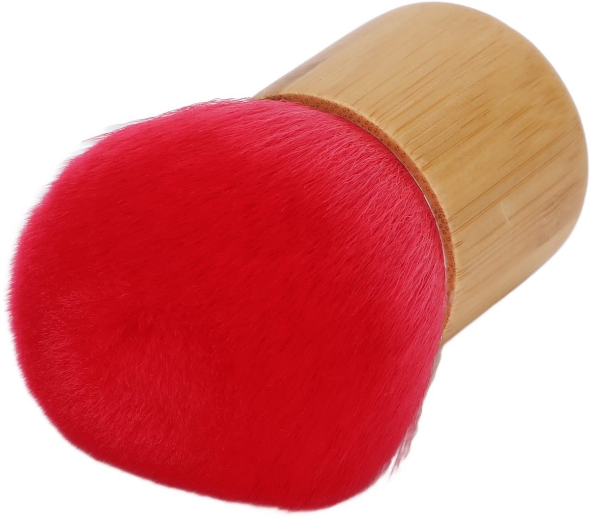 Dailygoody - LP-schoonmaakborstel - Antistatische vinylplatenborstel - Bamboe handvat - Zachte reinigingsborstel - Voor LP en CD - Rood