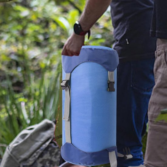 Compressie Zak - Opbergzak Compressie - Ruimte Besparen - Waterbestendig Polyester - Maat S - Blauw — afbeelding 5