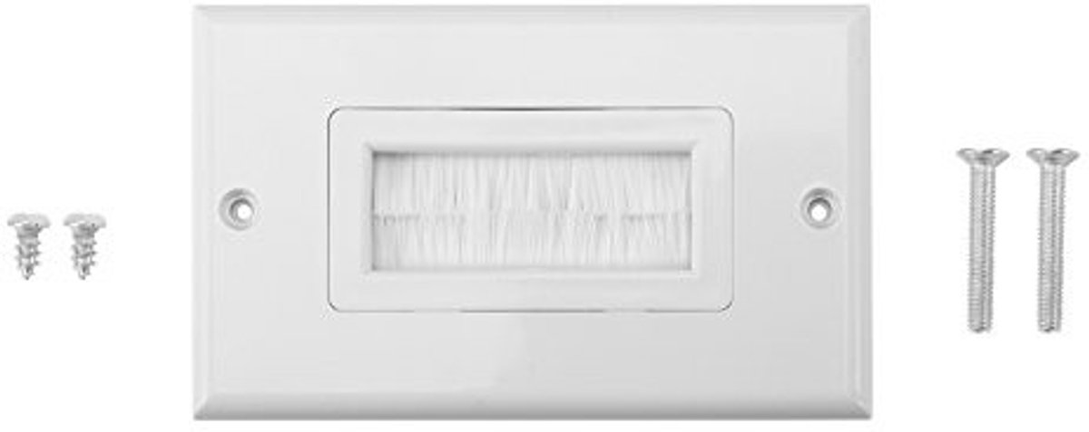 Dailygoody - Cable outlet - Kabeldoorvoer - Duurzaam en stofdicht - Plastic - Voor HDMI en netwerkkabels - Ideaal voor muurinstallatie - Geschikt