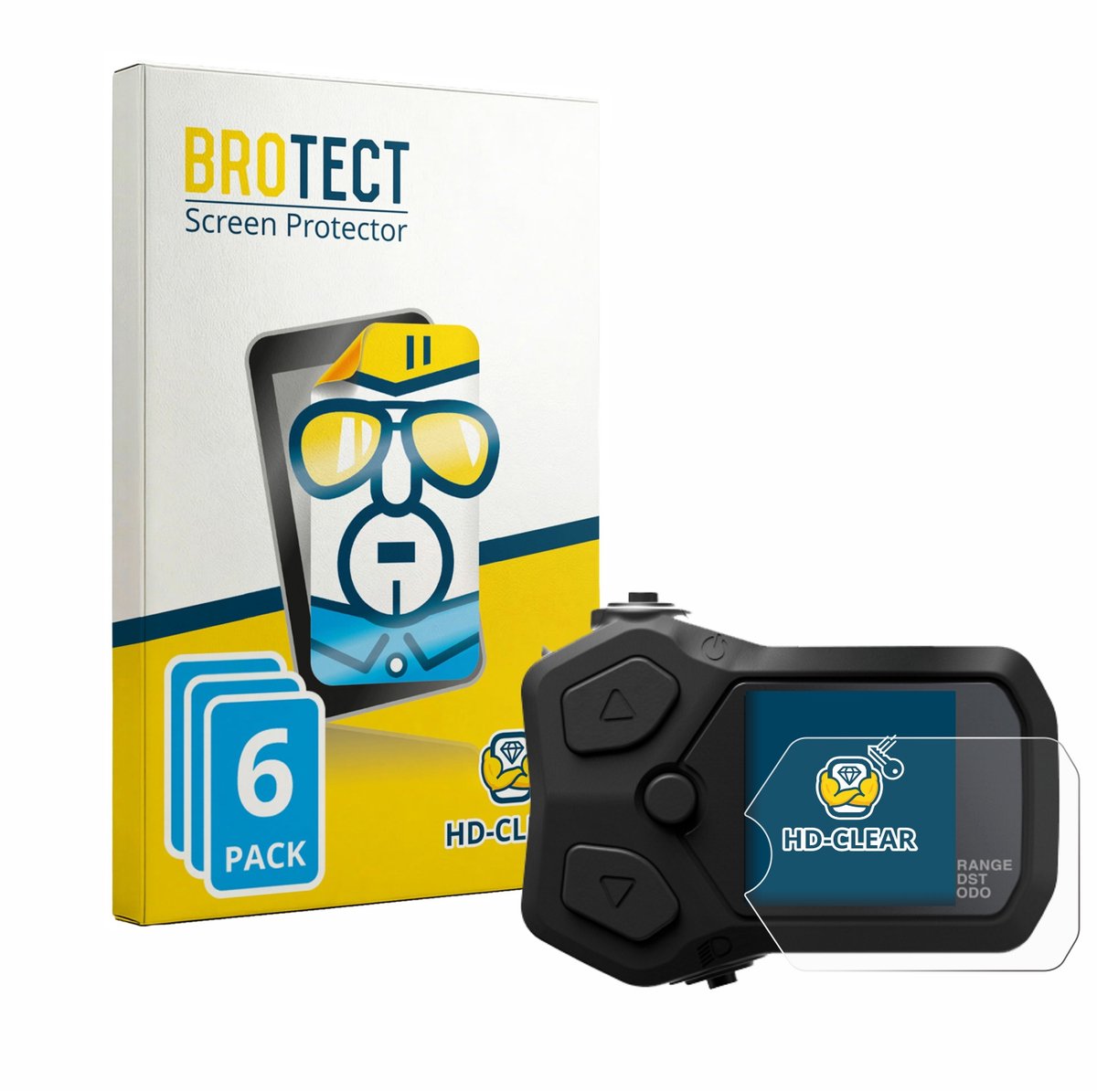 BROTECT - Screenprotector voor Shimano SC-EN500 - Folie Beschermfolie transparant 6 Stuks