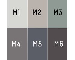 Acrylverf set - Kleurenpalet M - 6 kleuren - Vullow hobbyverf voor canvas
