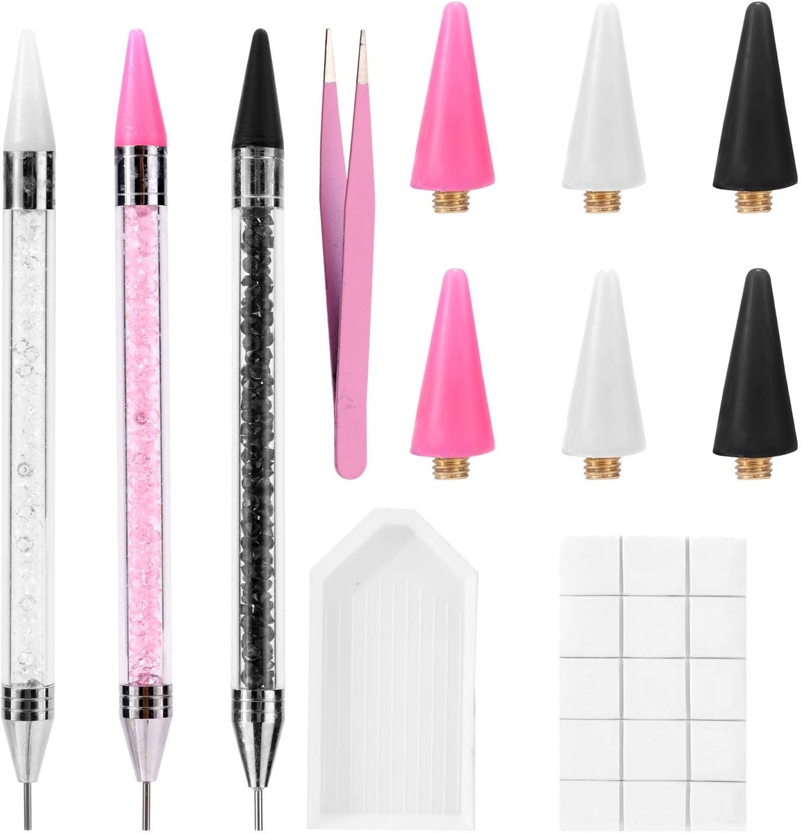 aladdien - Rhinestone Spicker Set - 12-delige Set - Dubbelzijdige Pens en Tips - Inclusief Gereedschap - Creatieve Decoratie - Perfect voor Feestjes...