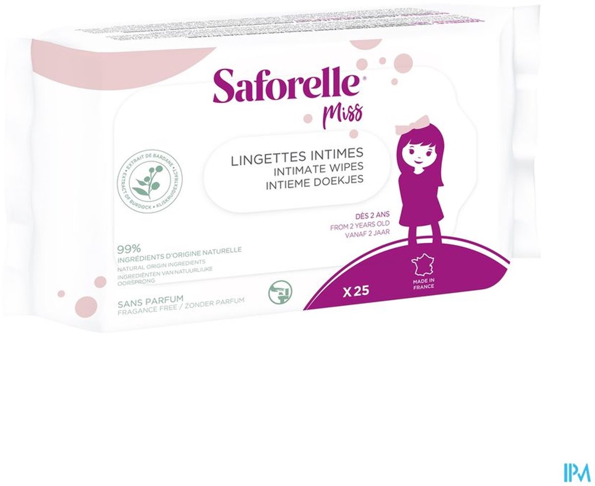 Saforelle Miss Intieme Doekjes  Flushable 25 stuks