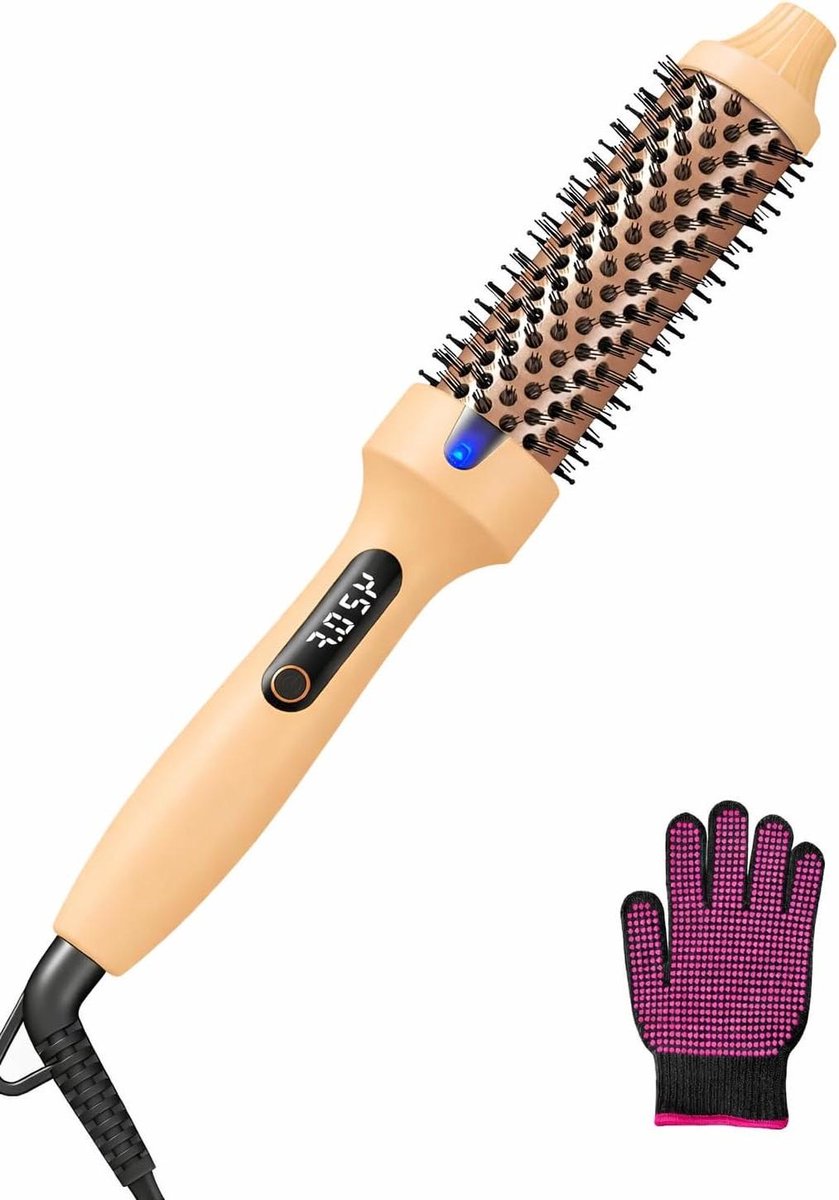 Verwarmingsborstel - Föhnborstel Stylingborstel - Mooi Föhnen - Ionische Technologie - 34 cm - Abrikoos