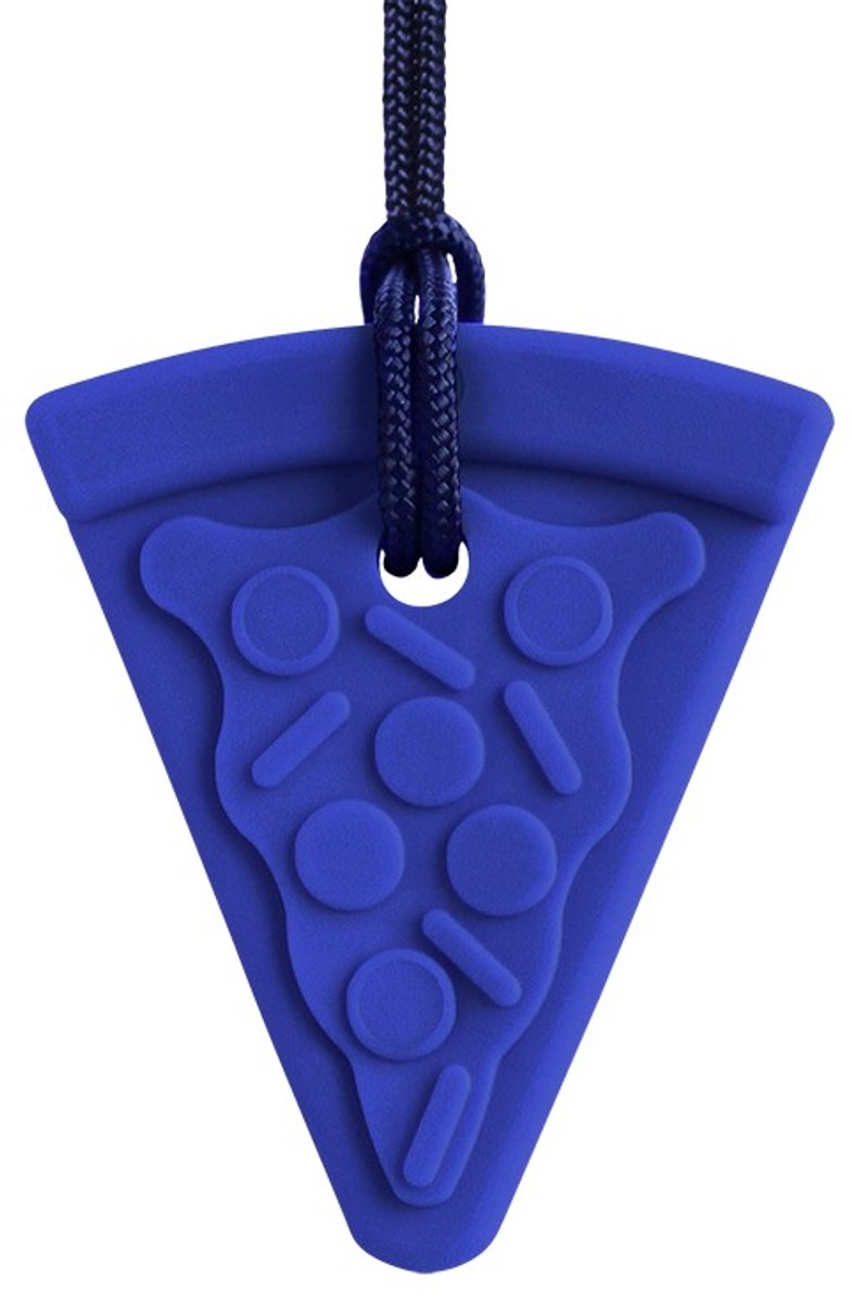 ARK Therapeutic kauwketting pizza sensorisch donkerblauw voor kinderen.