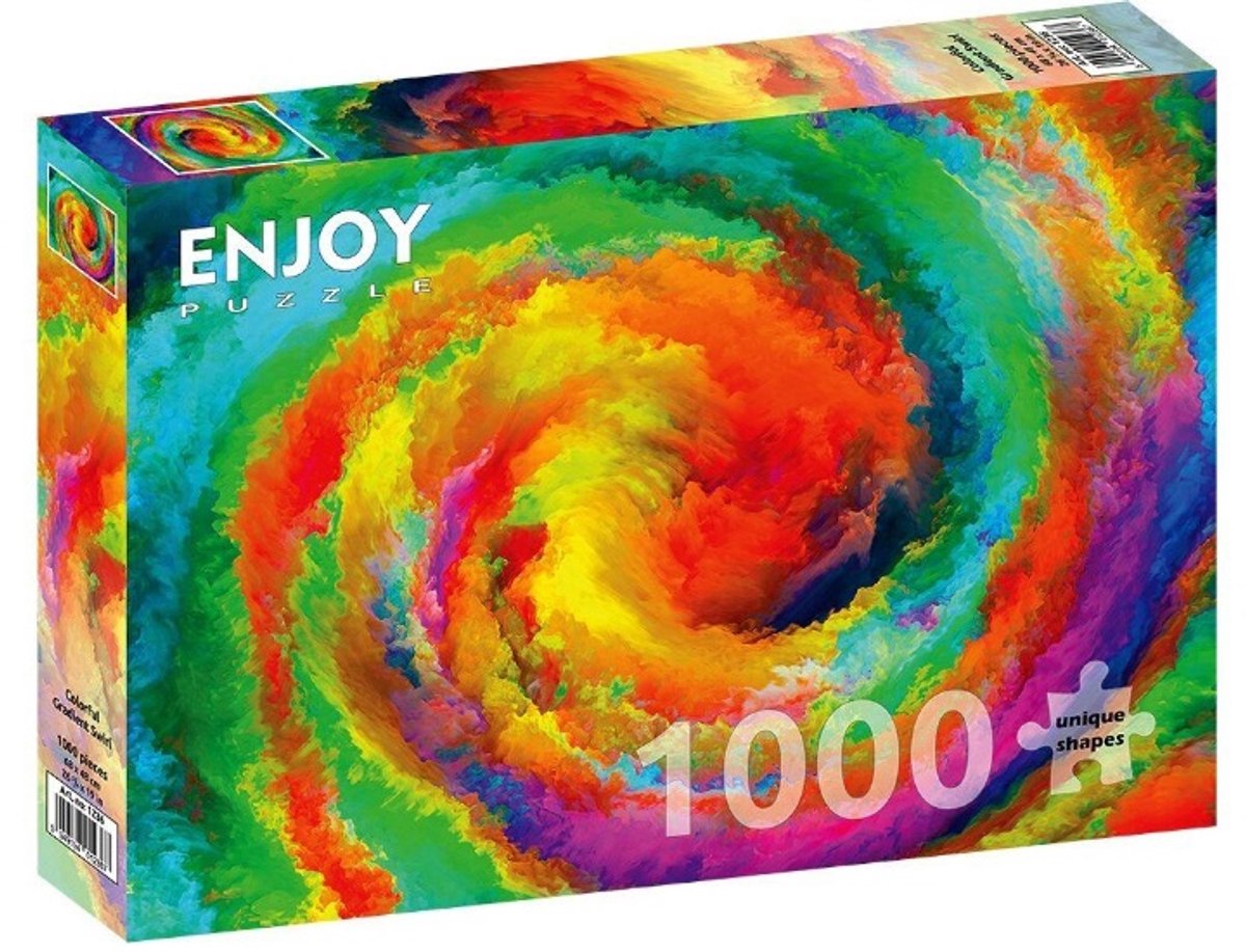Colorful Gradient Swirl Puzzel 1000 Stukjes
