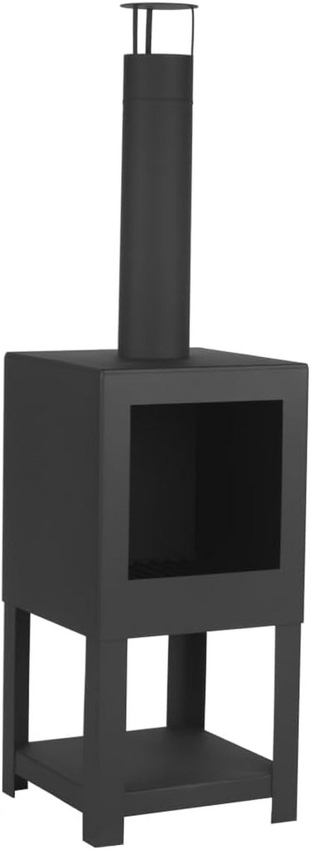 Vierkante Terrasverwarmer met Houten Opslag