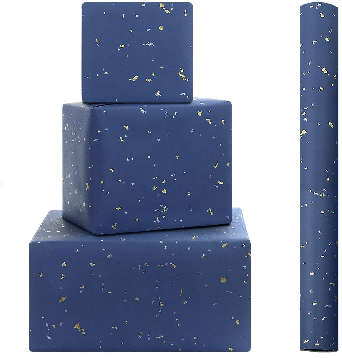 aladdien - Cadeaupapier - Luxe foliedesign - Marineblauw - Verjaardag - Perfect voor bruiloften en babyshower