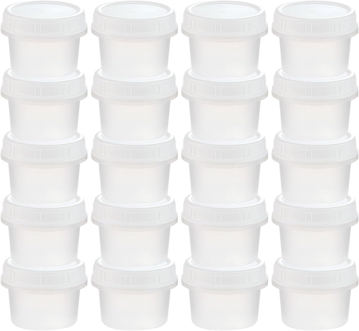 20 Stuks Kleine Blikken met Deksel, Herbruikbare Mini Blikken voor Snacks, Magnetron- en Vriesbestendig (160ml, 5oz)